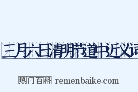 三月六日清明节道中近义词是什么意思的图片